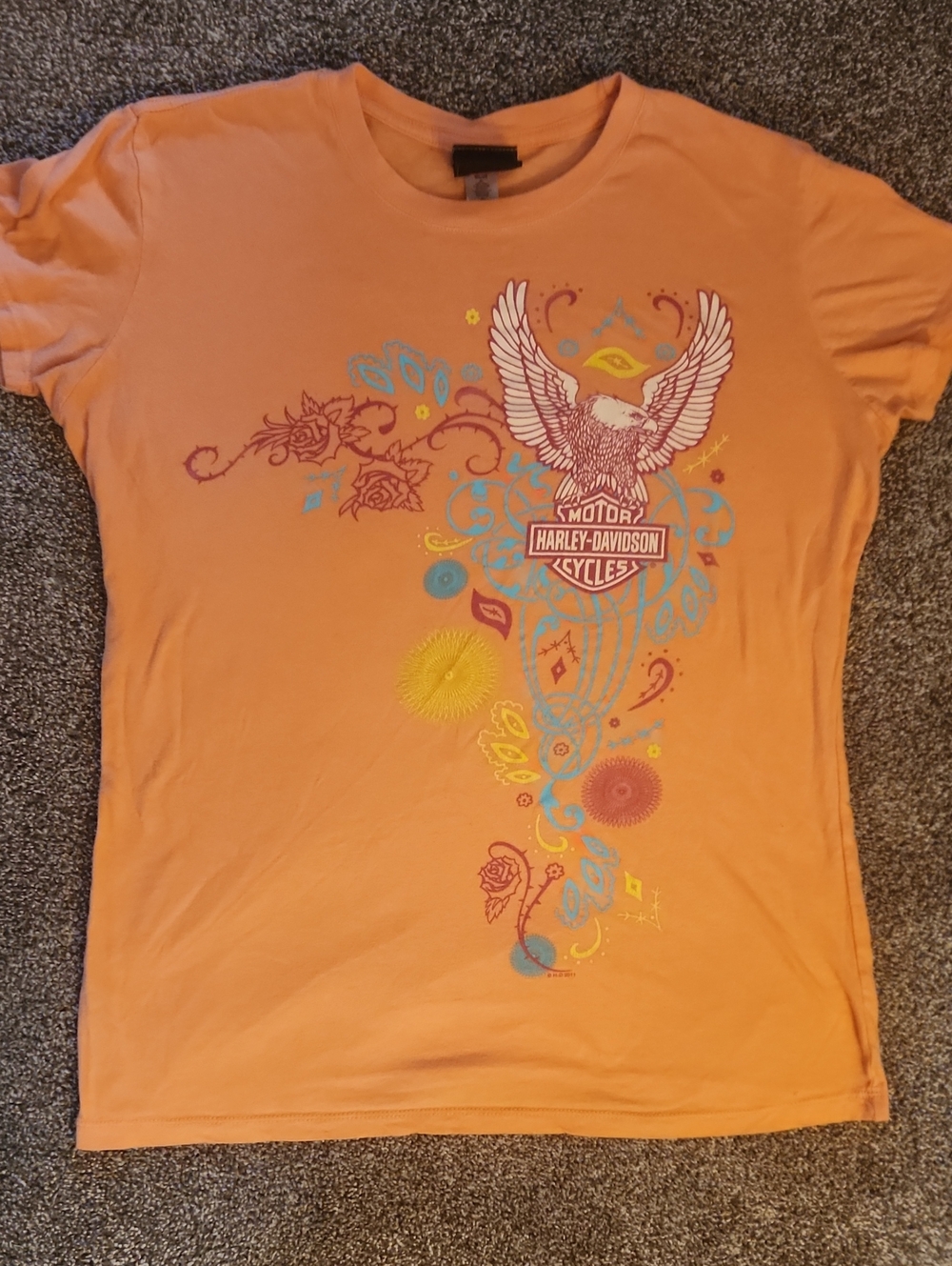 Harley Davidson (2011) Women's Short Sleeve Tee - Size XL (Women's)